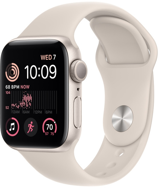Смарт-часы Apple Watch SE 2022 A2722 40мм OLED корп.сияющая звезда рем.сияющая звезда разм.брасл.:S/M (MNT33LL/A) — фото 3