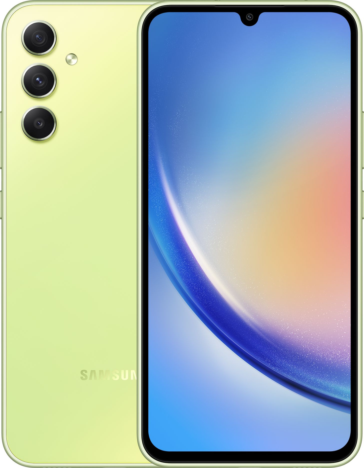 Смартфон Samsung SM-A346E Galaxy A34 5G 128Gb 8Gb зеленый лайм моноблок 3G 4G 2Sim 6.6" 1080x2340 Android 13 48Mpix 802.11 a/b/g/n/ac NFC GPS GSM900/1800 GSM1900 Protect microSD max1024Gb