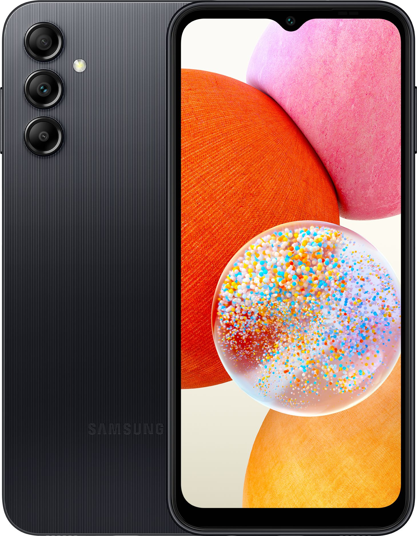 Смартфон Samsung SM-A145 Galaxy A14 128Gb 4Gb черный моноблок 3G 4G 2Sim 6.6" 1080x2408 Android 13 50Mpix 802.11 a/b/g/n/ac NFC GPS GSM900/1800 GSM1900 microSD max1024Gb — фото 3
