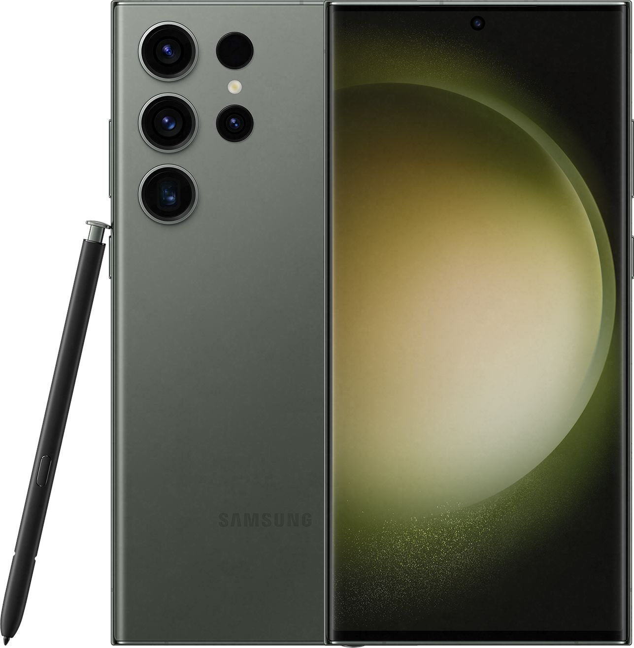 Смартфон Samsung SM-S918B Galaxy S23 Ultra 5G 256Gb 12Gb зеленый моноблок 3G 4G 2Sim 6.8" 1440x3088 Android 13 200Mpix 802.11 a/b/g/n/ac/ax NFC GPS GSM900/1800 GSM1900 TouchSc Protect