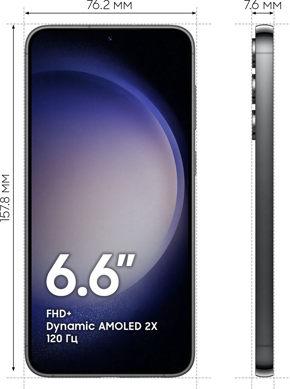 Смартфон Samsung SM-S916B Galaxy S23+ 5G 512Gb 8Gb черный фантом моноблок 3G 4G 2Sim 6.6" 1080x2340 Android 13 50Mpix 802.11 a/b/g/n/ac/ax NFC GPS GSM900/1800 GSM1900 TouchSc Protect — фото 2