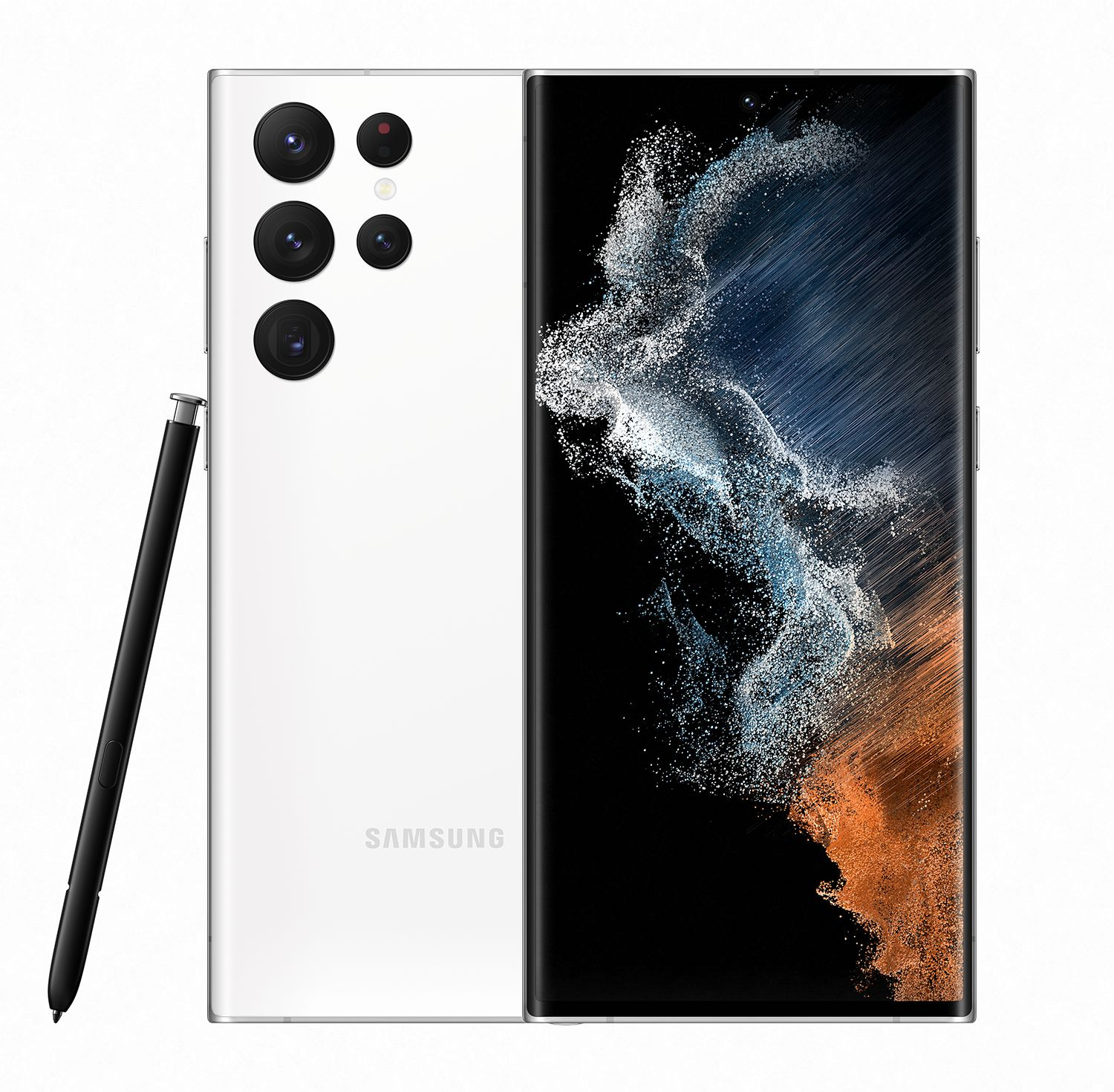 Смартфон Samsung SM-S908E Galaxy S22 Ultra 256Gb 12Gb белый фантом моноблок 3G 4G 2Sim 6.8" 1440x3088 Android 12 108Mpix 802.11 a/b/g/n/ac/ax NFC GPS GSM900/1800 GSM1900 TouchSc Protect
