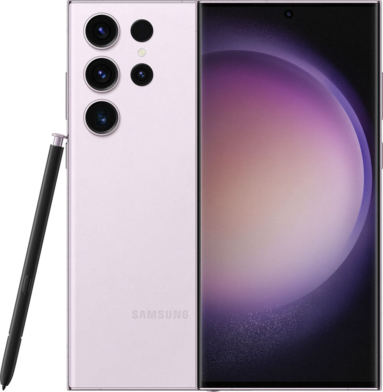 Смартфон Samsung SM-S918B Galaxy S23 Ultra 5G 256Gb 12Gb лаванда моноблок 3G 4G 2Sim 6.8" 1440x3088 Android 13 200Mpix 802.11 a/b/g/n/ac/ax NFC GPS GSM900/1800 GSM1900 TouchSc Protect