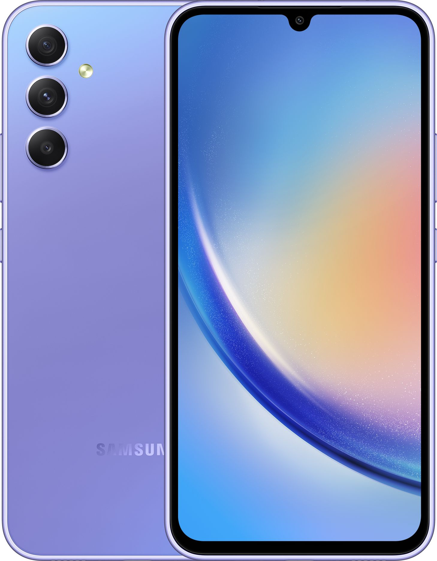 Смартфон Samsung SM-A346E Galaxy A34 5G 128Gb 6Gb лаванда моноблок 3G 4G 2Sim 6.6" 1080x2340 Android 13 48Mpix 802.11 a/b/g/n/ac NFC GPS GSM900/1800 GSM1900 Protect microSD max1024Gb