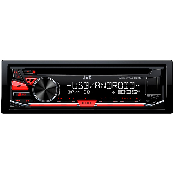 Автомобильная магнитола с CD MP3 JVC KD-R484 + USB Flash карта 8Gb