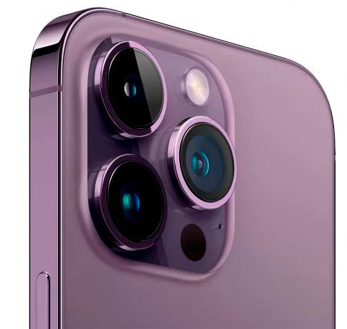 Смартфон Apple A2889 iPhone 14 Pro 256Gb 6Gb темно-фиолетовый моноблок 3G 4G 1Sim 6.1" 1179x2556 iOS 16 48Mpix 802.11 a/b/g/n/ac/ax NFC GPS GSM900/1800 GSM1900 TouchSc Protect — фото 3
