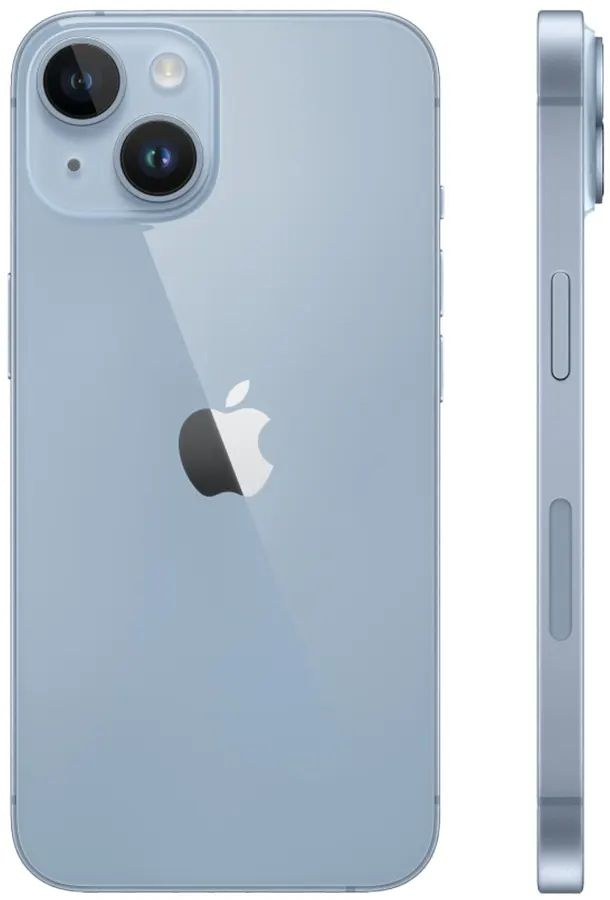 Смартфон Apple A2884 iPhone 14 256Gb 6Gb голубой моноблок 3G 4G 2Sim 6.1" 1170x2532 iOS 16 12Mpix 802.11 a/b/g/n/ac/ax NFC GPS TouchSc Protect — фото 5