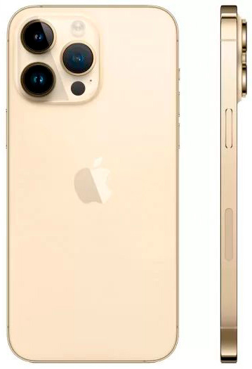 Смартфон Apple A2893 iPhone 14 Pro Max 256Gb 6Gb золотой моноблок 3G 4G 1Sim 6.7" 1290x2796 iOS 16 48Mpix 802.11 a/b/g/n/ac/ax NFC GPS GSM900/1800 GSM1900 TouchSc Protect — фото 2