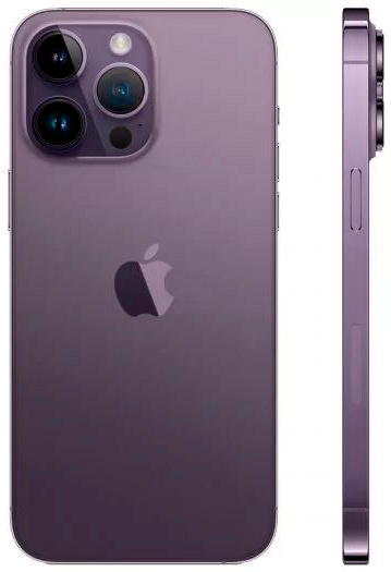 Смартфон Apple A2893 iPhone 14 Pro Max 256Gb 6Gb темно-фиолетовый моноблок 3G 4G 1Sim 6.7" 1290x2796 iOS 16 48Mpix 802.11 a/b/g/n/ac/ax NFC GPS GSM900/1800 GSM1900 TouchSc Protect — фото 2