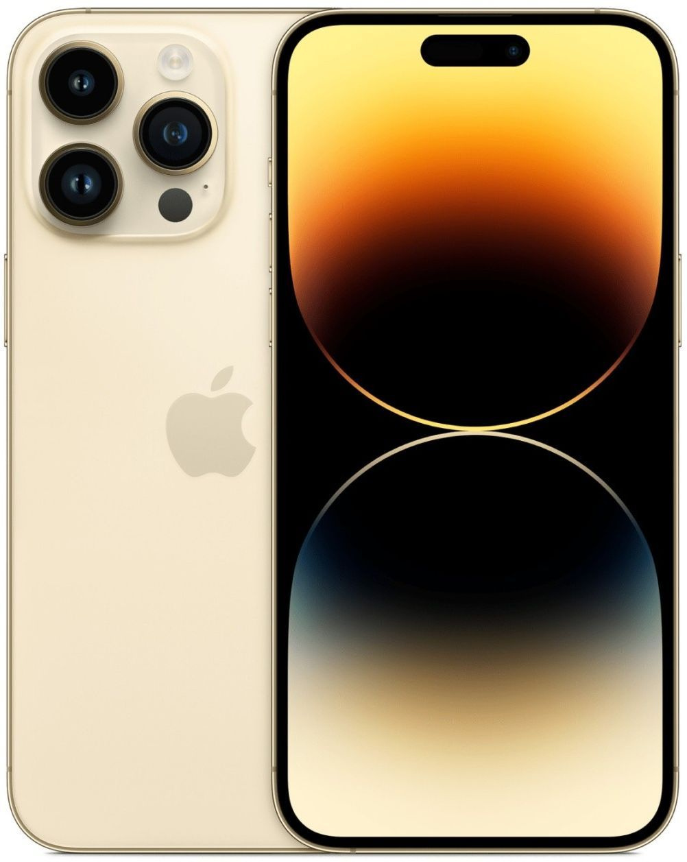Смартфон Apple A2896 iPhone 14 Pro Max 128Gb 6Gb золотой моноблок 3G 4G 2Sim 6.7" 1290x2796 iOS 16 48Mpix 802.11 a/b/g/n/ac/ax NFC GPS GSM900/1800 GSM1900 TouchSc Protect