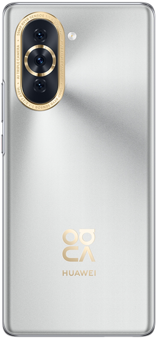 Смартфон Huawei nova 10 128Gb 8Gb серебристый моноблок 3G 4G 2Sim 6.67" 1080x2400 Android 12 50Mpix 802.11 a/b/g/n/ac/ax NFC GPS GSM900/1800 GSM1900 — фото 3