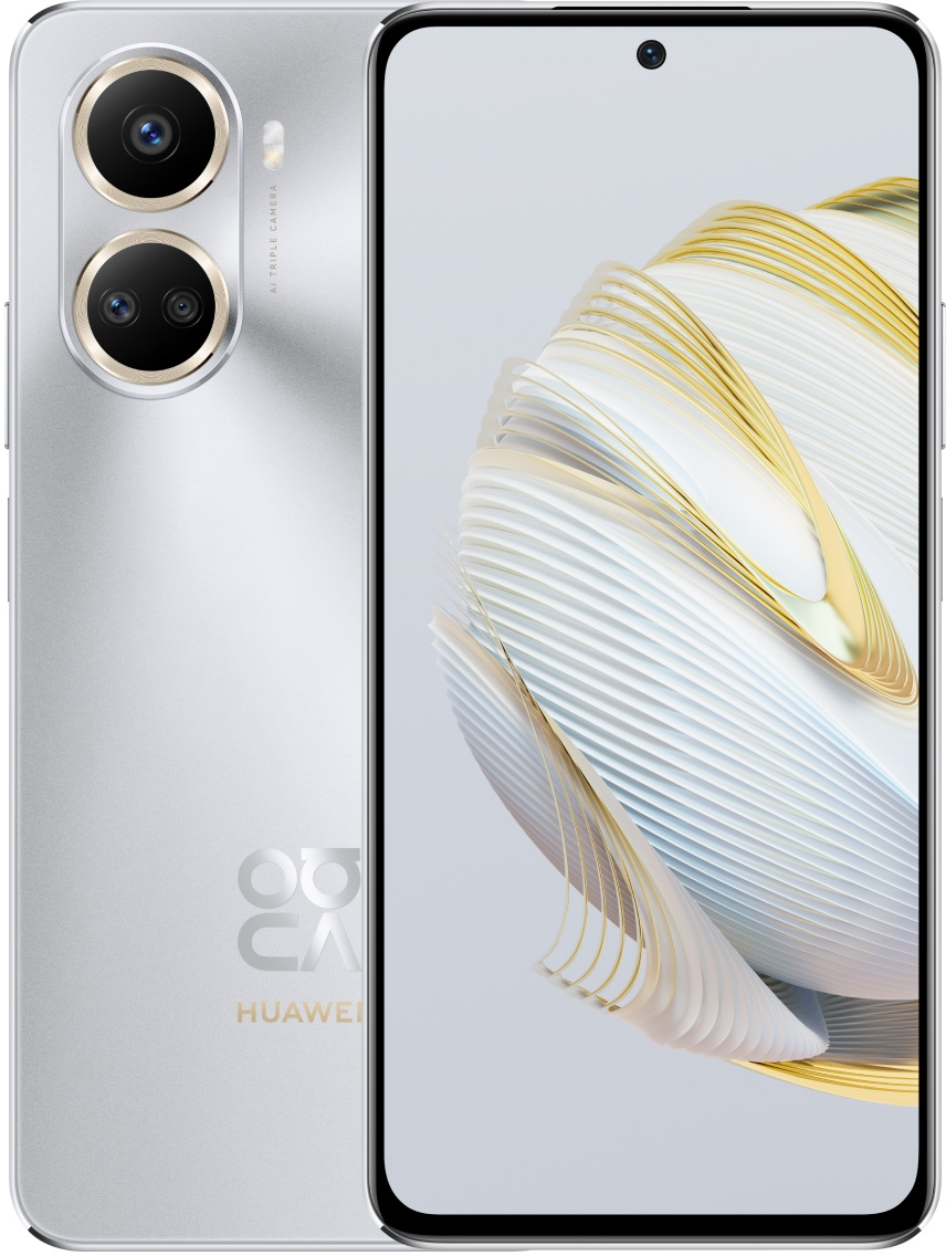 Смартфон Huawei nova 10 SE 128Gb 8Gb серебристый моноблок 3G 4G 2Sim 6.67" 1080x2400 Android 12 108Mpix 802.11 a/b/g/n/ac NFC GPS GSM900/1800 GSM1900