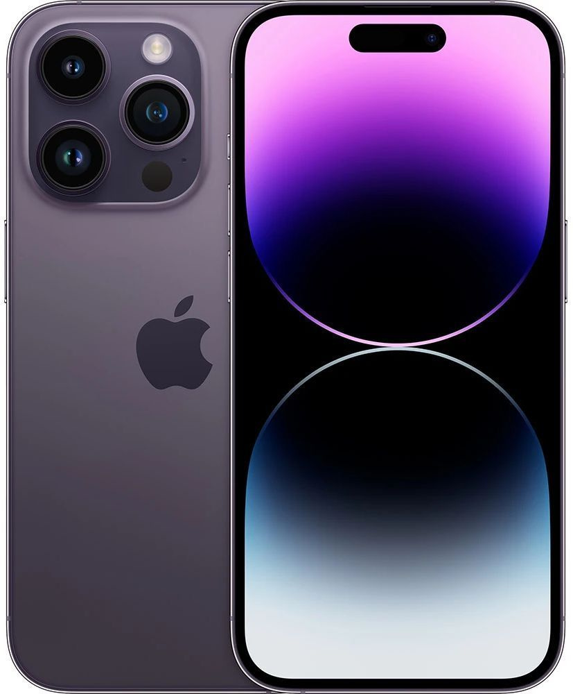Смартфон Apple A2889 iPhone 14 Pro 512Gb 6Gb темно-фиолетовый моноблок 3G 4G 1Sim 6.1" 1179x2556 iOS 16 48Mpix 802.11 a/b/g/n/ac/ax NFC GPS GSM900/1800 GSM1900 TouchSc Protect