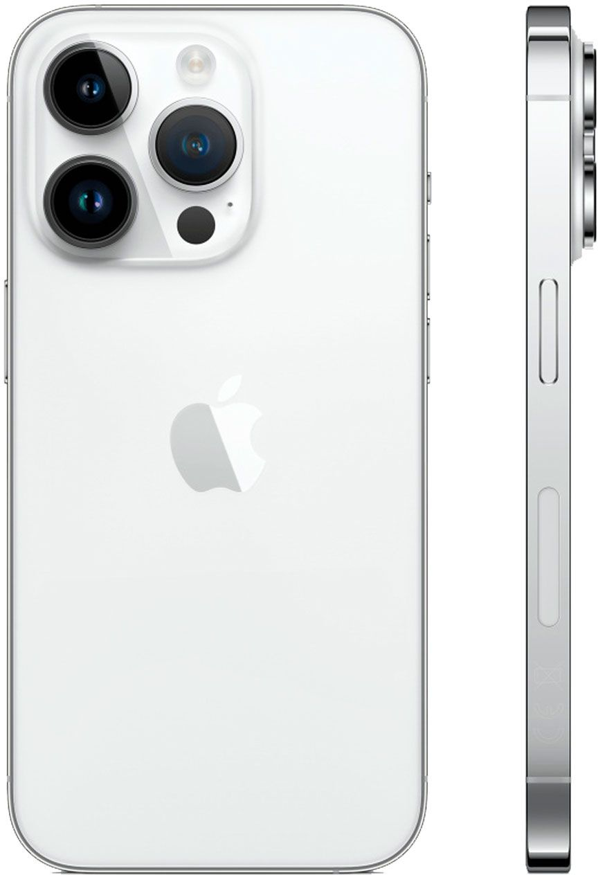 Смартфон Apple A2892 iPhone 14 Pro 256Gb 6Gb серебристый моноблок 3G 4G 2Sim 6.1" 1179x2556 iOS 16 48Mpix 802.11 a/b/g/n/ac/ax NFC GPS GSM900/1800 GSM1900 TouchSc Protect — фото 4
