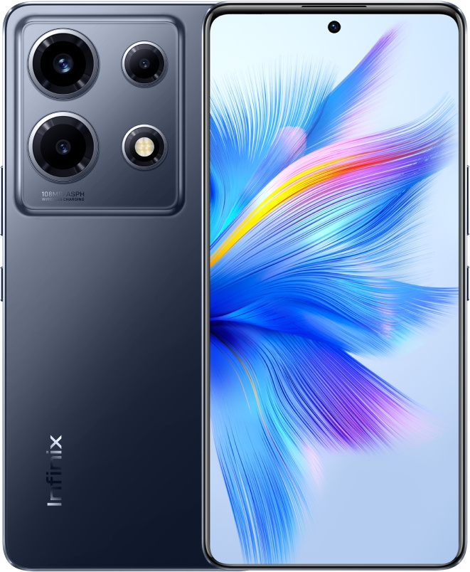 Смартфон Infinix X6710 Note 30 VIP 256Gb 8Gb черный моноблок 3G 4G 2Sim 6.67" 1080x2400 Android 13 108Mpix 802.11 a/b/g/n/ac/ax NFC GPS GSM900/1800 GSM1900 TouchSc FM microSD