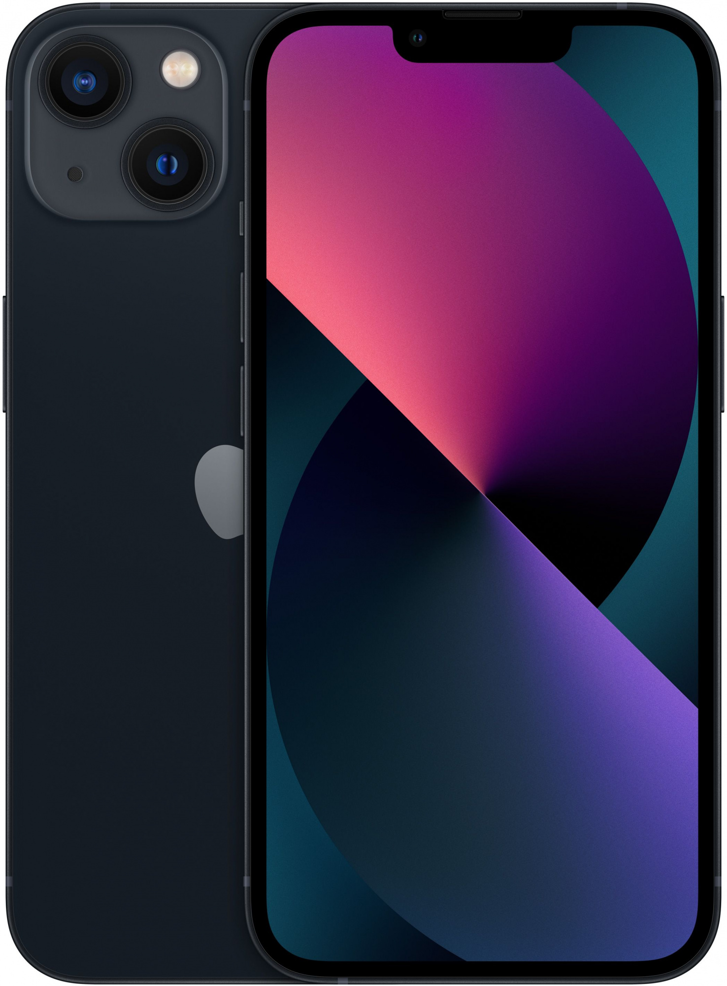 Смартфон Apple A2633 iPhone 13 256Gb 4Gb темная ночь моноблок 3G 4G 1Sim 6.1" 1170x2532 iOS 16 12Mpix 802.11 a/b/g/n/ac/ax NFC GPS GSM900/1800 GSM1900 TouchSc Protect