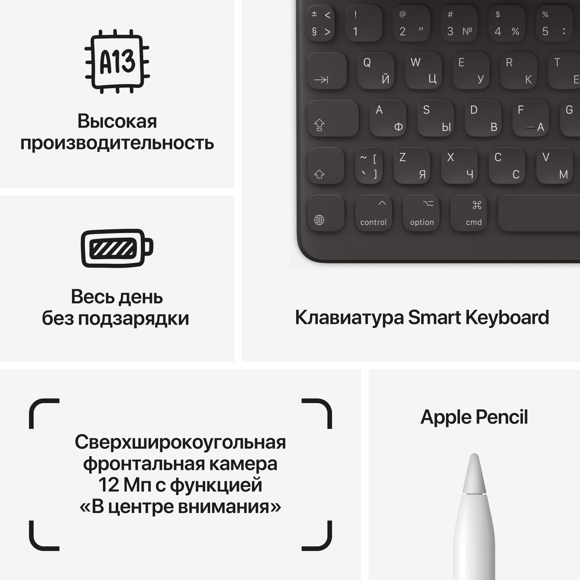 Планшет Apple iPad 2021 A2602 A13 Bionic 6С ROM64Gb 10.2" IPS 2160x1620 iOS серебристый 8Mpix 12Mpix BT WiFi Touch 10hr — фото 8