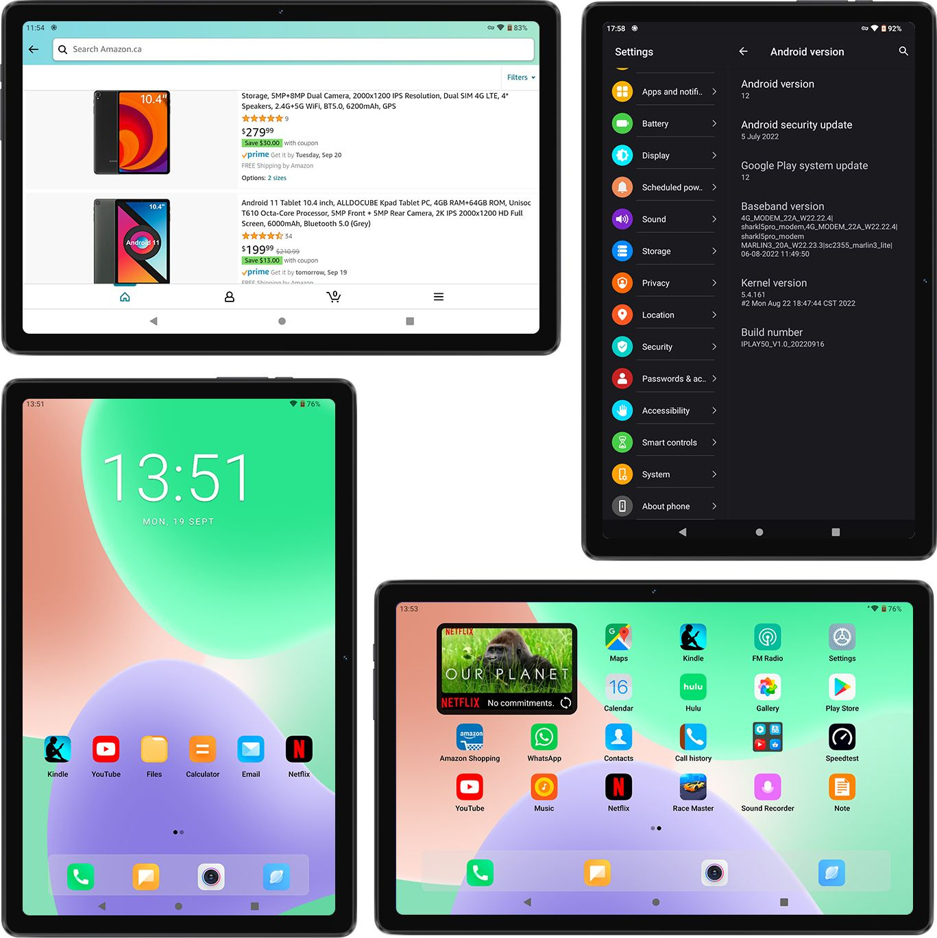 Планшет Alldocube iPlay 50 (T1030) T618 (2.0) 8C RAM4Gb ROM64Gb 10.36" IPS 2000x1200 3G 4G Android 12 серый 8Mpix 2Mpix BT GPS WiFi Touch microSD 128Gb 6000mAh — фото 11