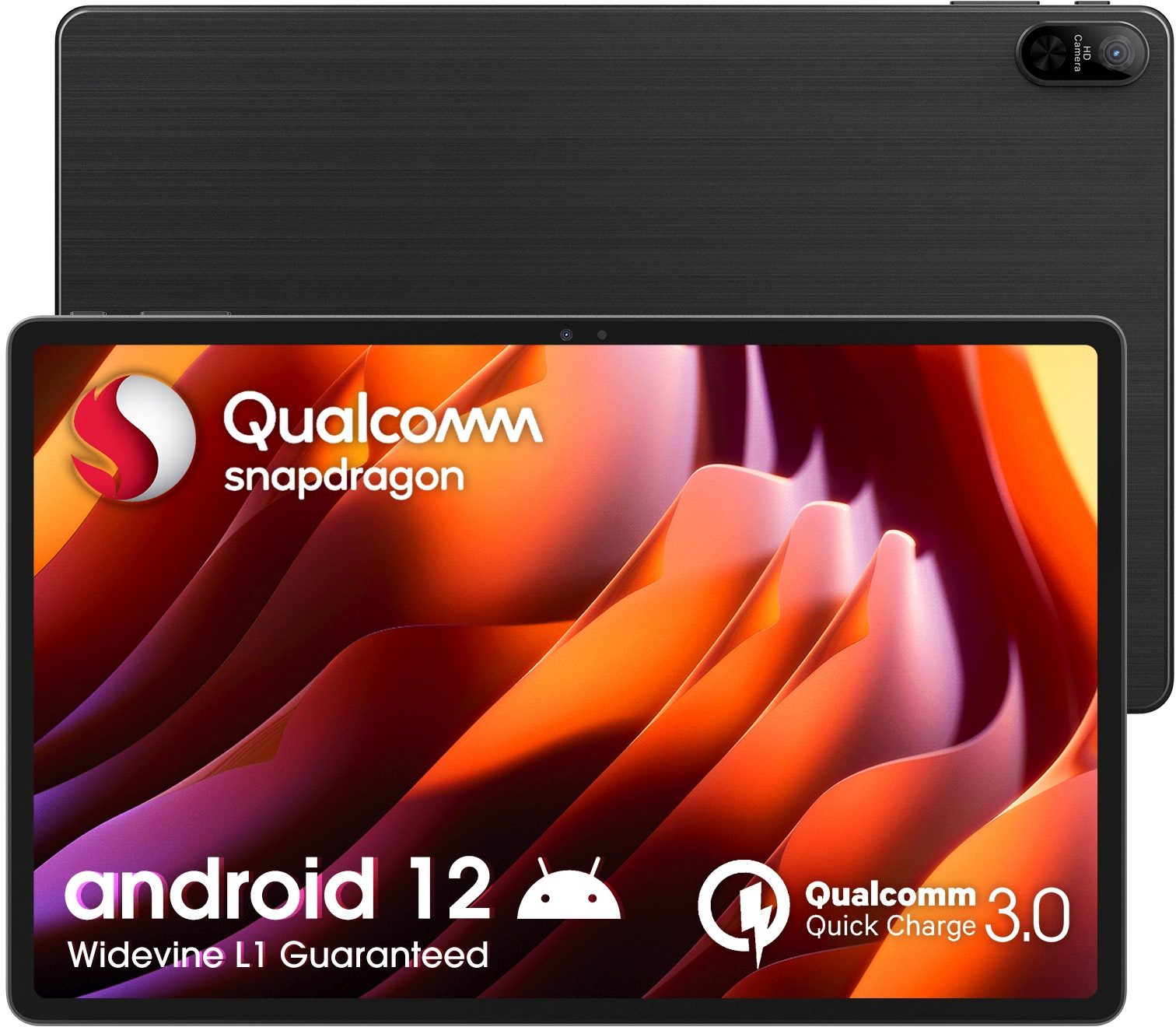 Планшет Chuwi HiPad (Max Edition) Snapdragon 680 (2.4) 8C RAM8Gb ROM128Gb 10.36" IPS 2000x1200 3G 4G Android 12 черный 8Mpix 5Mpix BT GPS WiFi Touch microSD 512Gb 7000mAh — фото 2