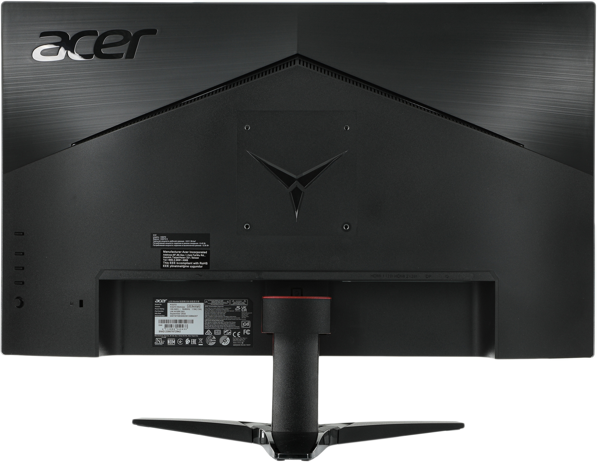Монитор Acer 27" Nitro KG272Sbmiipx черный IPS LED 16:9 HDMI M/M матовая 250cd 178гр/178гр 1920x1080 144Hz FreeSync DP FHD 5.63кг — фото 5