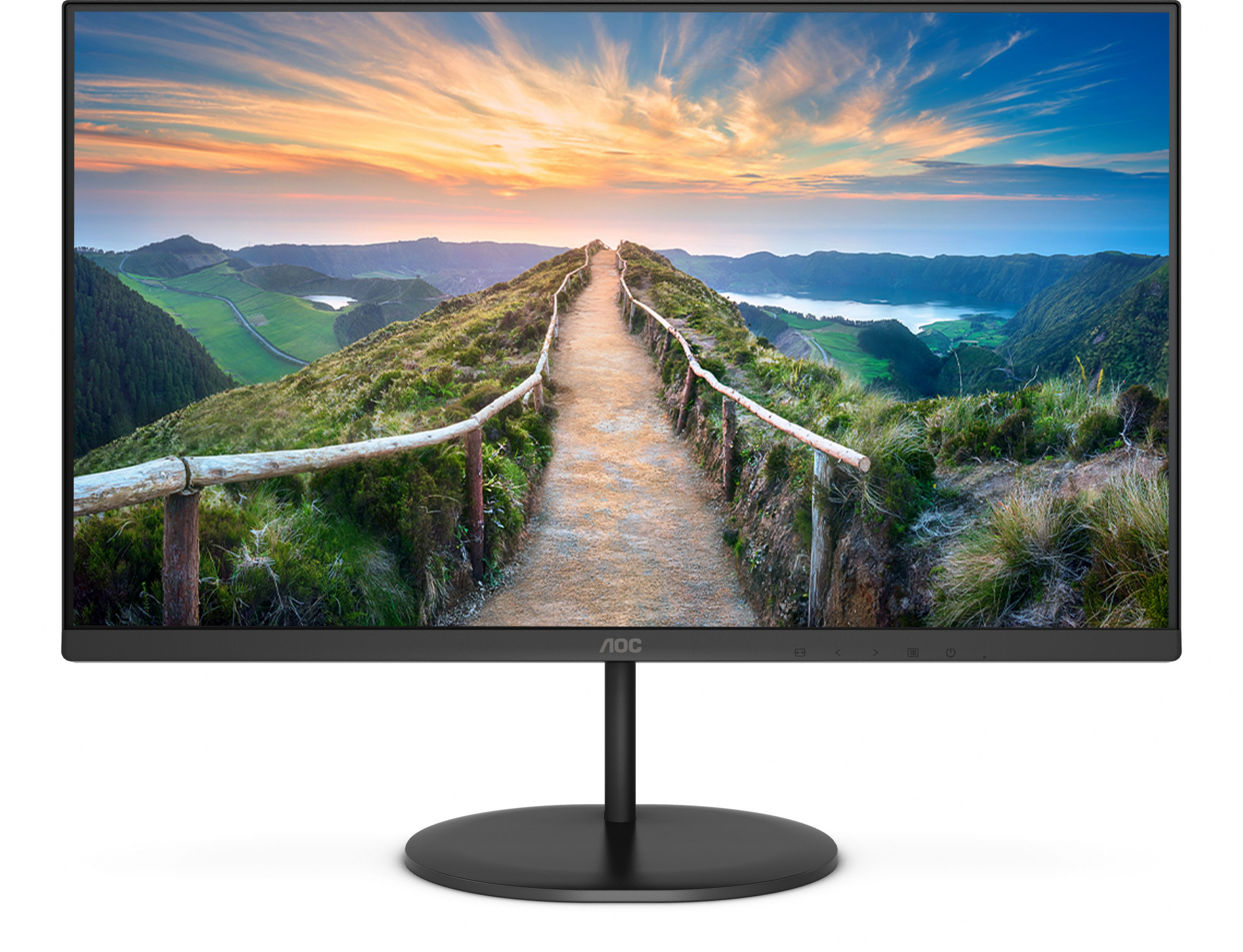 Монитор AOC 27" Q27V4EA черный IPS 16:9 HDMI M/M матовая 250cd 178гр/178гр 2560x1440 75Hz VGA DP 2K 4.65кг
