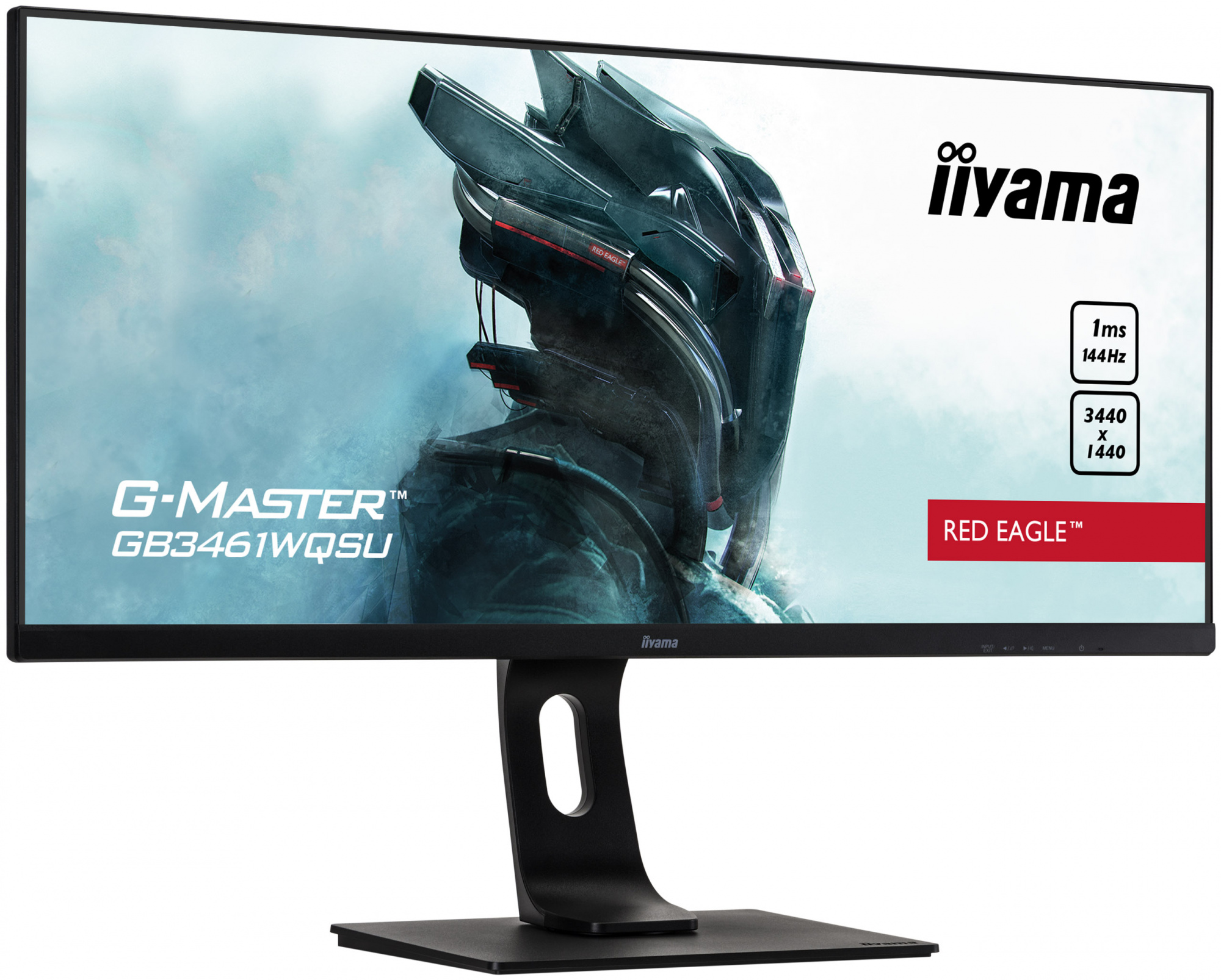 Монитор Iiyama 34" Red Eagle GB3461WQSU-B1 черный IPS LED 1ms 21:9 HDMI M/M матовая HAS Piv 1000:1 350cd 178гр/178гр 3440x1440 144Hz FreeSync Premium DP UW USB 9.7кг — фото 8