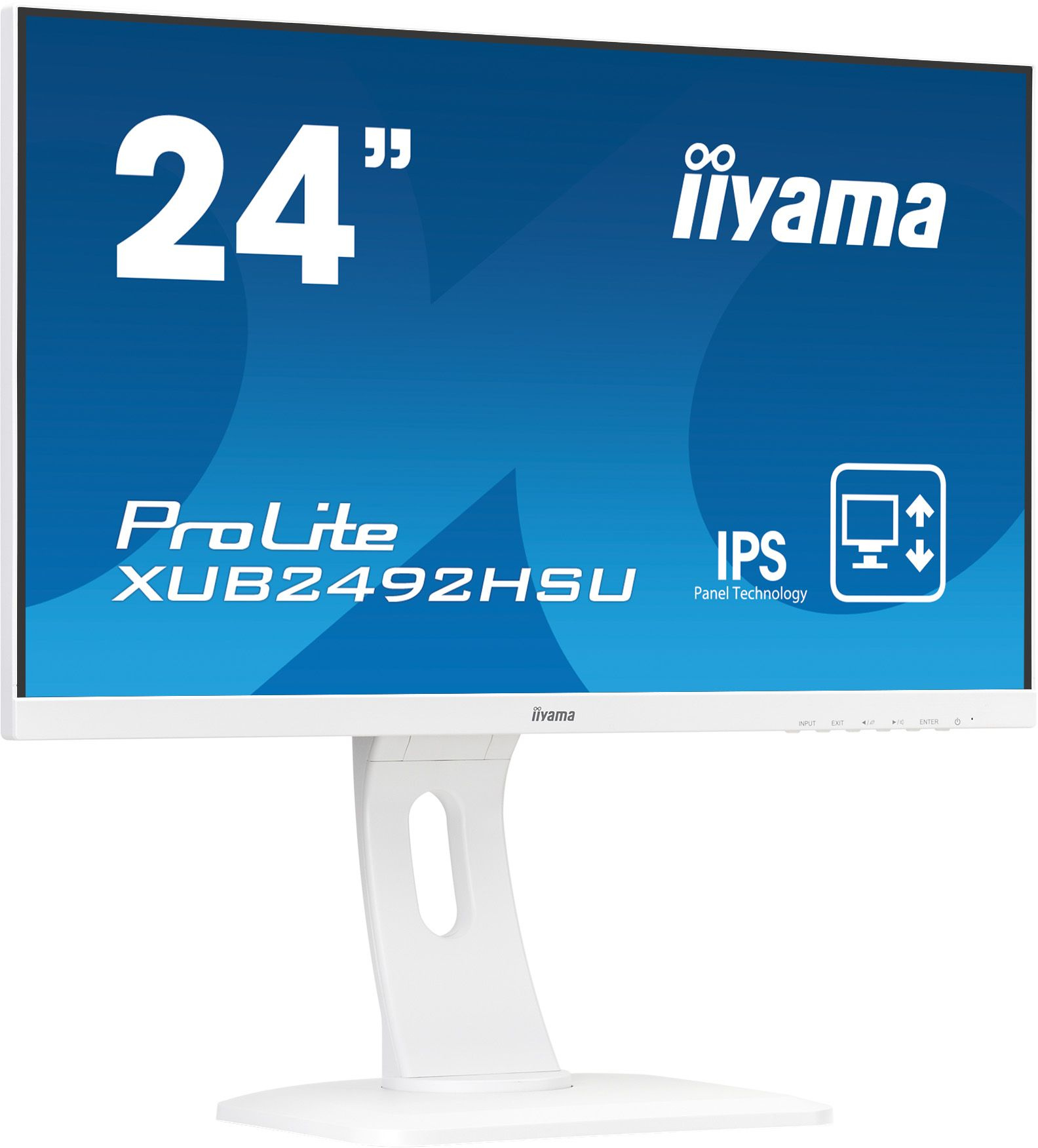 Монитор Iiyama 23.8" ProLite XUB2492HSU-W1 белый IPS LED 16:9 HDMI M/M матовая HAS Piv 1000:1 250cd 178гр/178гр 1920x1080 75Hz VGA DP FHD USB 5.4кг — фото 3