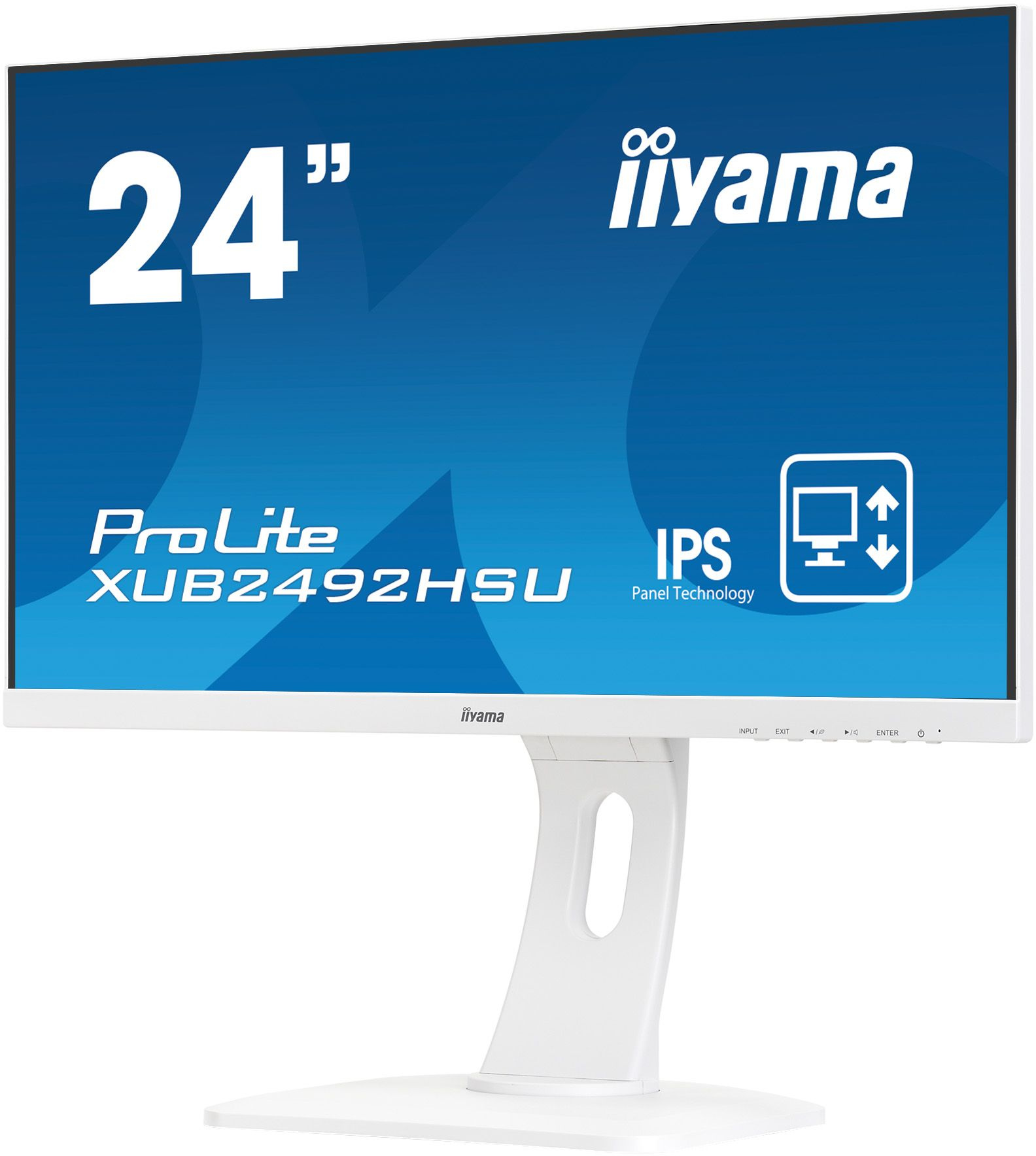 Монитор Iiyama 23.8" ProLite XUB2492HSU-W1 белый IPS LED 16:9 HDMI M/M матовая HAS Piv 1000:1 250cd 178гр/178гр 1920x1080 75Hz VGA DP FHD USB 5.4кг — фото 4