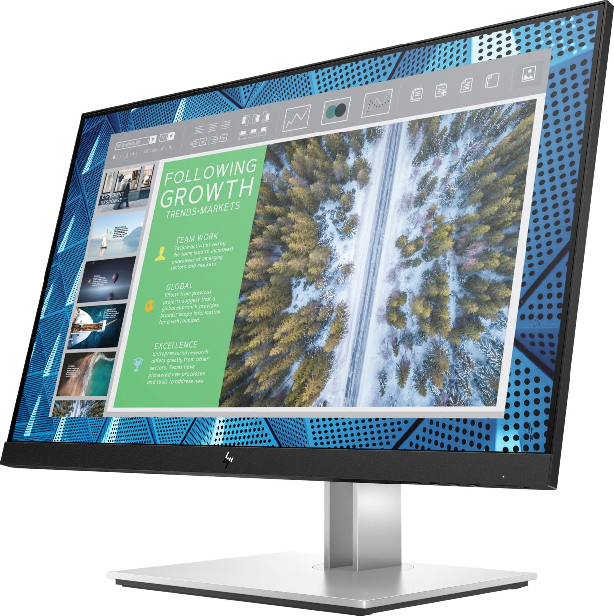 Монитор HP 23.8" E24q G4 черный IPS 5ms 16:9 HDMI HAS Piv 250cd 178гр/178гр 2560x1440 60Hz VGA DP 2K USB 5.7кг — фото 4