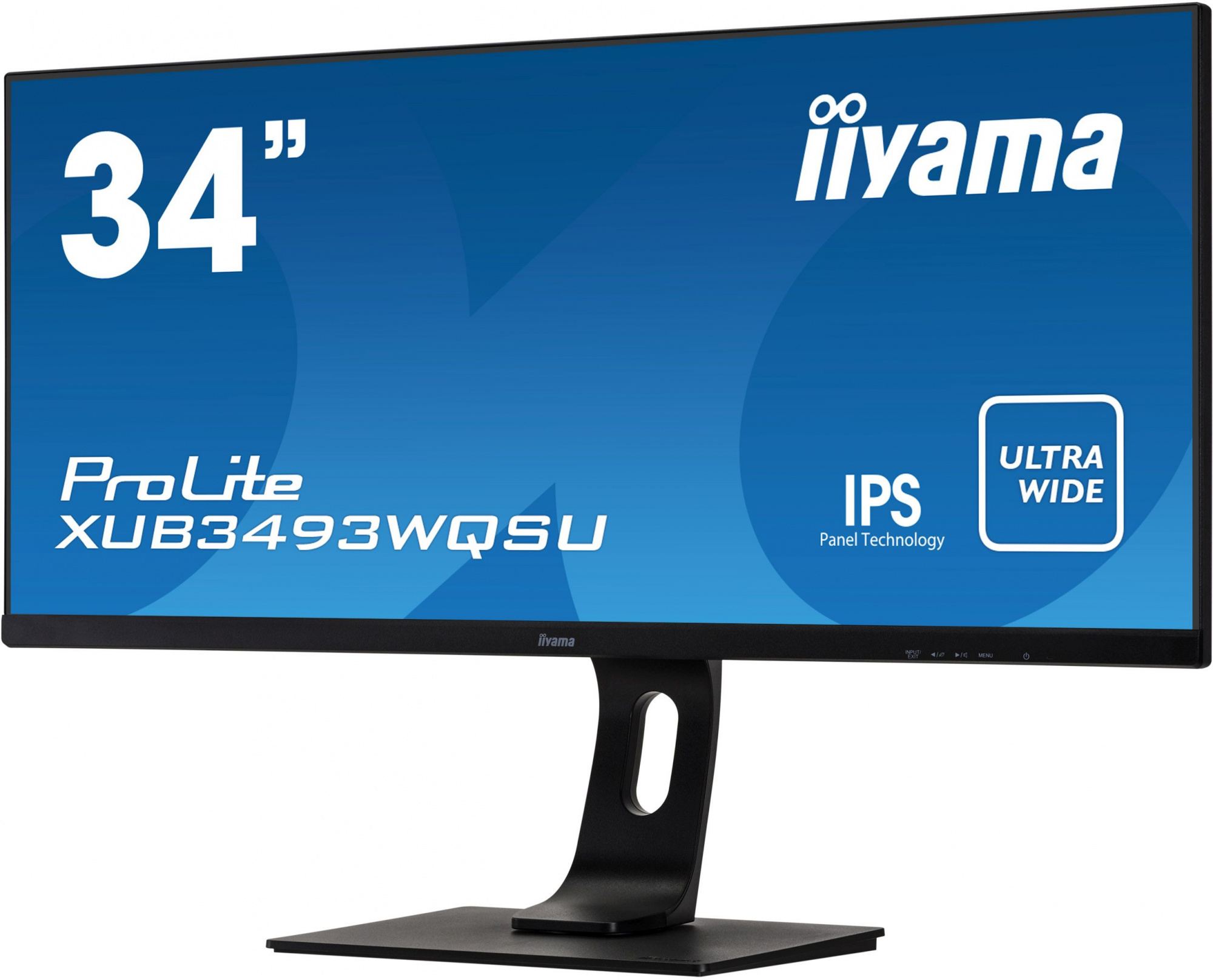 Монитор Iiyama 34" ProLite XUB3493WQSU-B1 черный IPS LED 4ms 21:9 HDMI M/M матовая HAS Piv 1000:1 400cd 178гр/178гр 3440x1440 75Hz DP UW USB 9.5кг — фото 3