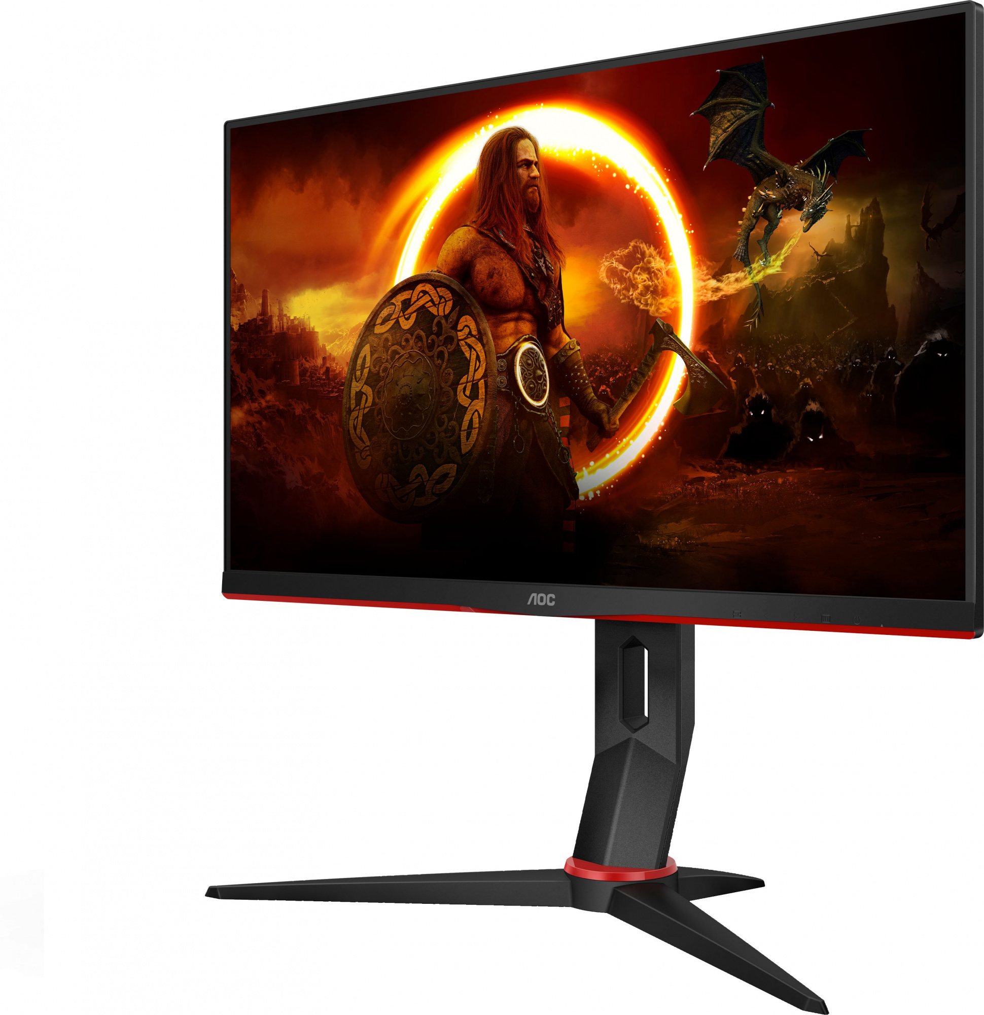 Монитор AOC 23.8" Gaming 24G2U5-BK черный/красный IPS LED 1ms 16:9 HDMI M/M матовая HAS Piv 250cd 178гр/178гр 1920x1080 75Hz FreeSync Premium VGA DP FHD USB 4.25кг — фото 3