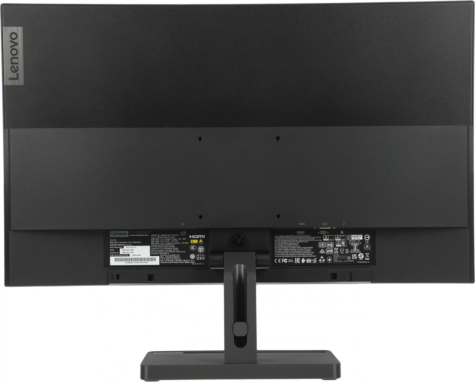 Монитор Lenovo 27" L27e-30 — фото 9