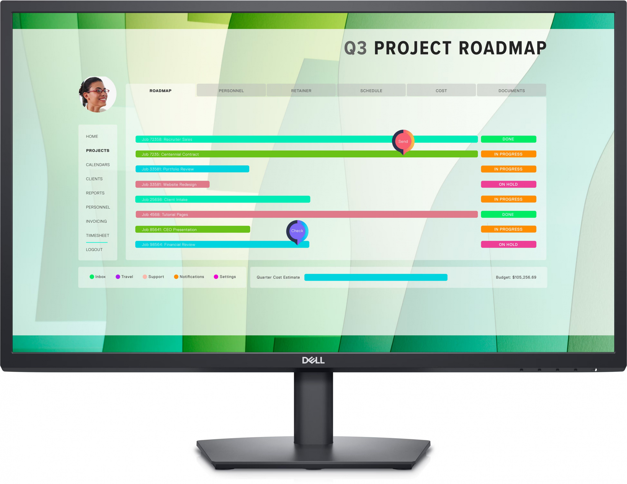 Монитор Dell 27" E2723HN черный VA LED 5ms 16:9 HDMI матовая 300cd 178гр/178гр 1920x1080 60Hz VGA FHD 4.86кг — фото 3