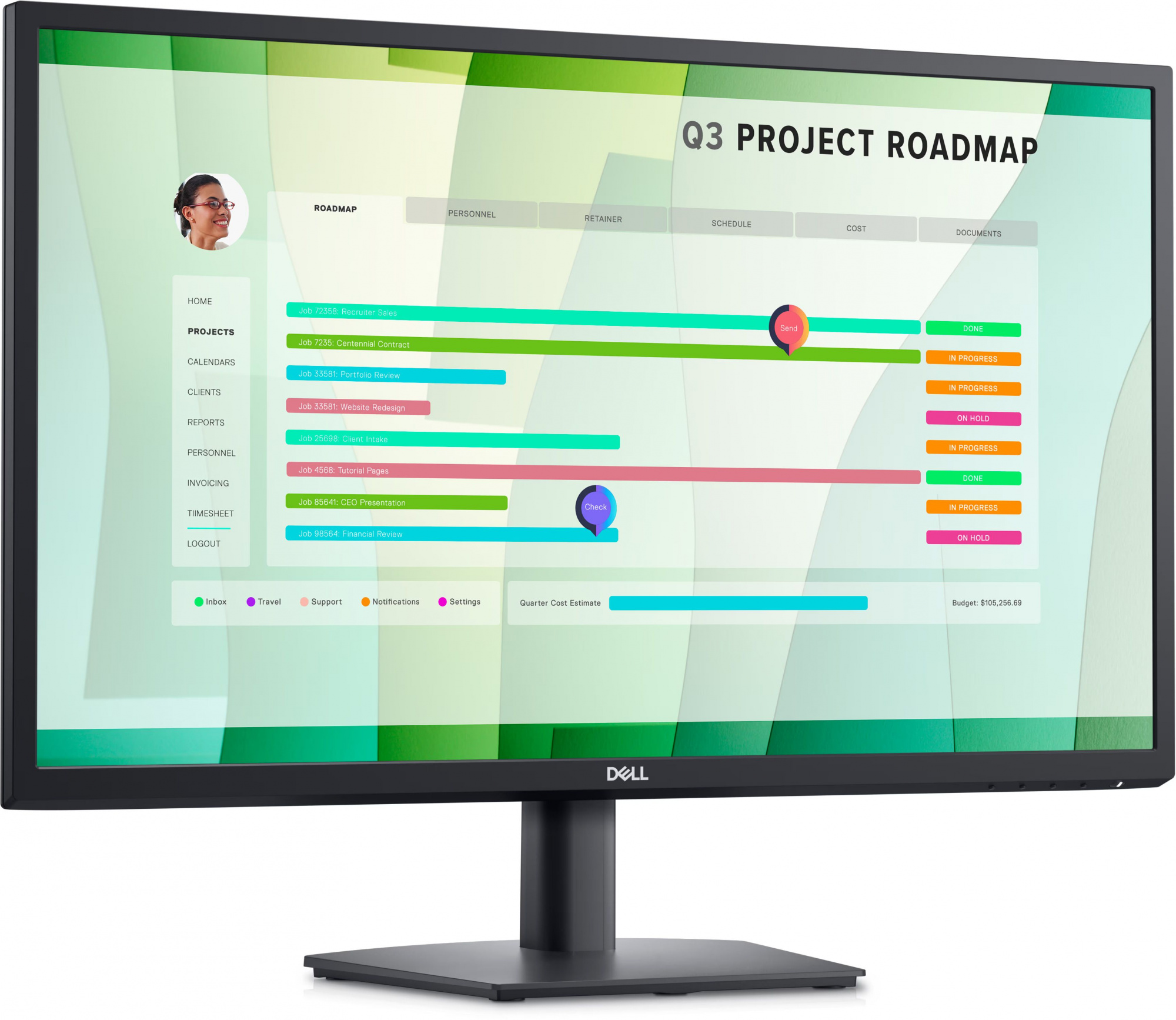 Монитор Dell 27" E2723HN черный VA LED 5ms 16:9 HDMI матовая 300cd 178гр/178гр 1920x1080 60Hz VGA FHD 4.86кг — фото 2