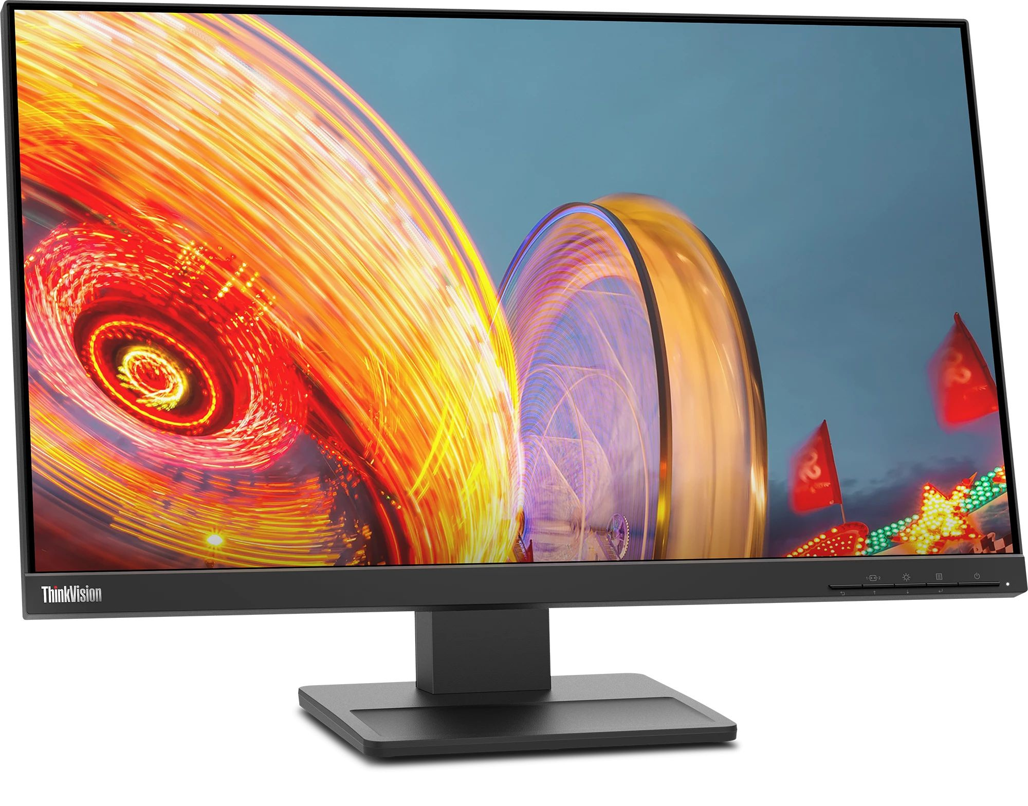 Монитор Lenovo 23.8" ThinkVision E24q-20 черный IPS 4ms 16:9 HDMI M/M матовая HAS Piv 300cd 178гр/178гр 2560x1440 75Hz DP 2K 5.05кг — фото 2