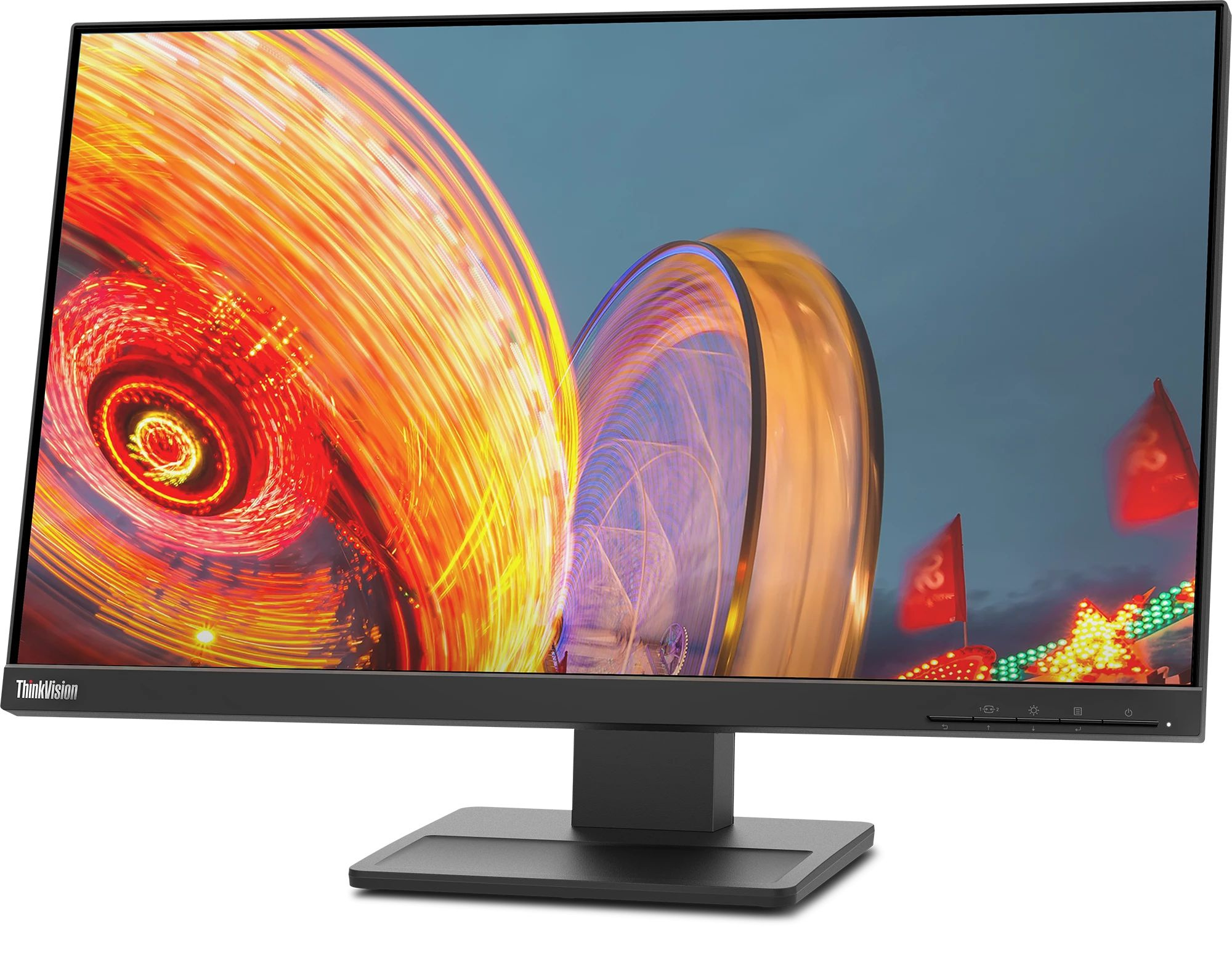 Монитор Lenovo 23.8" ThinkVision E24q-20 черный IPS 4ms 16:9 HDMI M/M матовая HAS Piv 300cd 178гр/178гр 2560x1440 75Hz DP 2K 5.05кг — фото 3