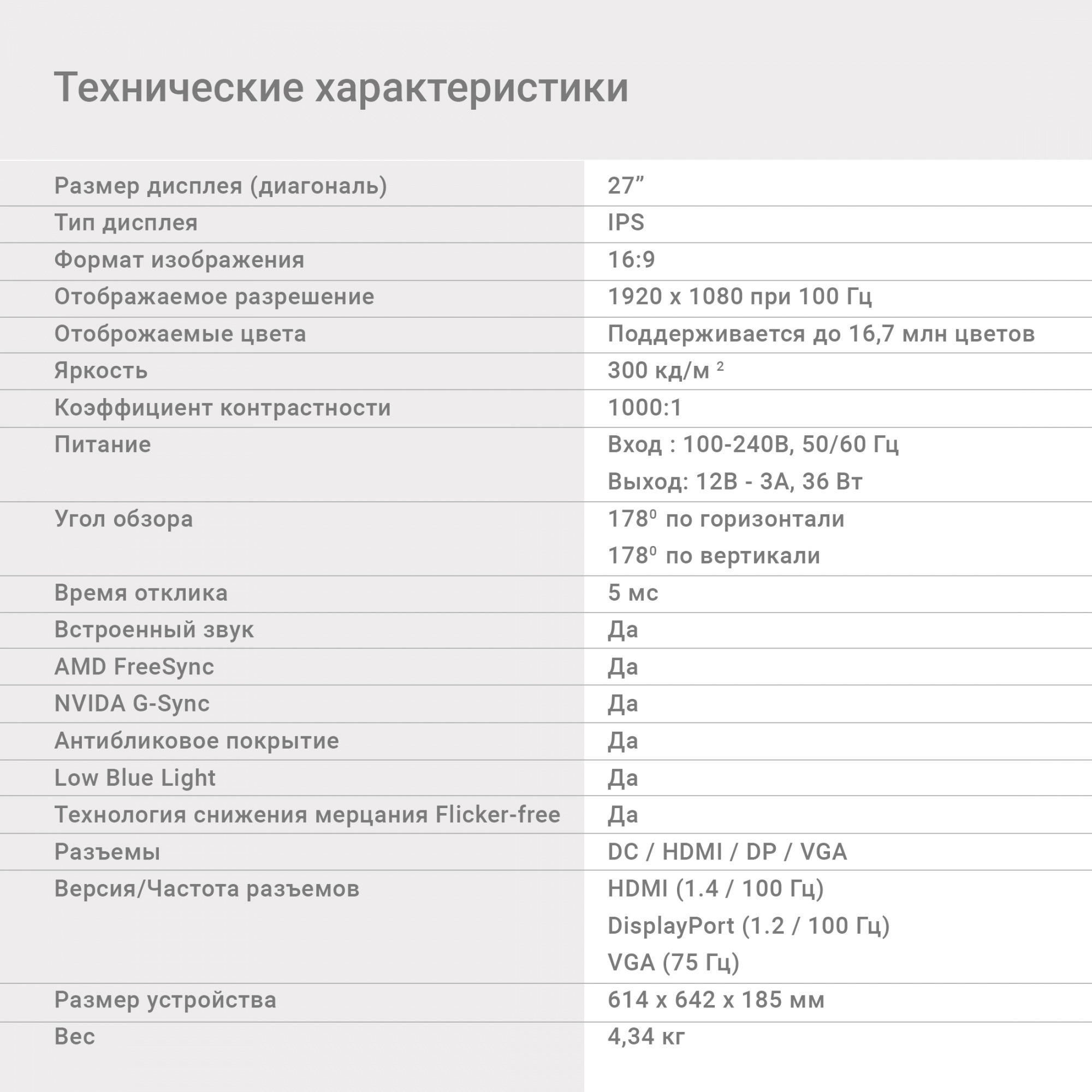 Монитор Digma 27" Progress 27P501F черный IPS LED 5ms 16:9 HDMI M/M матовая 300cd 178гр/178гр 1920x1080 100Hz G-Sync VGA DP FHD 4.3кг — фото 16