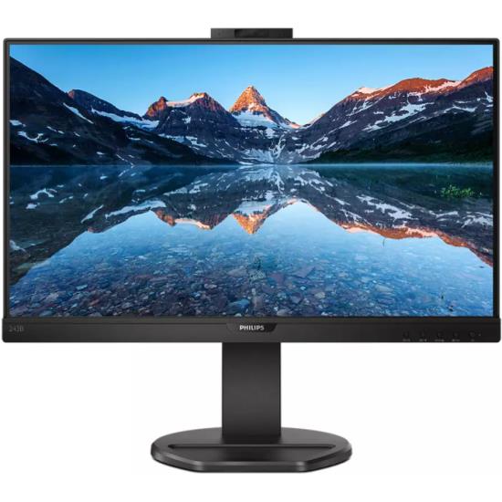 ЖК монитор PHILIPS 243B9H 23.8" Cенсорный экран нет Panel IPS 1920x1080 16:9 75 Гц Matte 4 мс Колонки Камера 2MP Поворотный Вращается Регулируется по высоте Наклон Цвет черный 243B9H