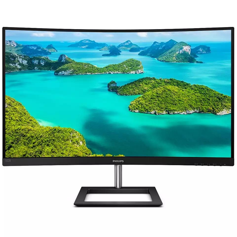 ЖК монитор PHILIPS 322E1C 31.5" Curved Panel VA 1920x1080 16:9 75Hz Matte 4 мс Наклон Цвет черный 322E1C