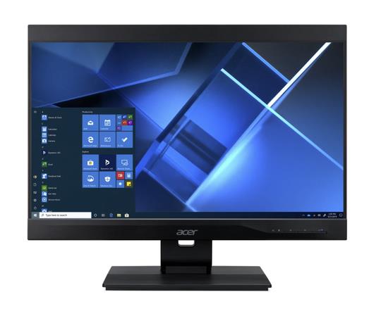 Моноблок ACER Veriton VZ4870G для бизнеса All in One CPU Core i3 i3-10100 Частота процессора 3600 МГц/23.8" 1920x1080/4Гб DDR4 2400 МГц/1Тб/Intel UHD Graphics встроенная/DVD-RW ENG/RUS/Windows 10 Pro 