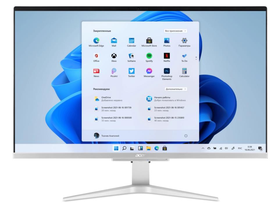Моноблок ACER Aspire/27" 1920x1080/Intel Core i5-1135G7 2400 МГц/RAM 8Гб/SSD 512Гб/Intel Iris Xe Graphics встроенная/Windows 11 Home/серебристый/4 кг DQ.BHMMC.001