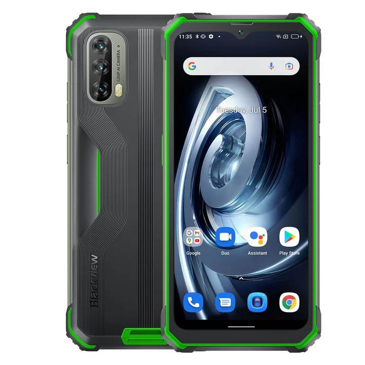 Смартфон BLACKVIEW BV7100 GREEN 128 Гб RAM 6Гб зеленый Наличие WiFi Наличие 3G LTE Наличие 4G OS Android 12.0 1080 x 2408 IPS-LCD Dual SIM 1xUSB type C Камера 12MP+8MP+2MP 8MP Battery 13000 мА/час BV7