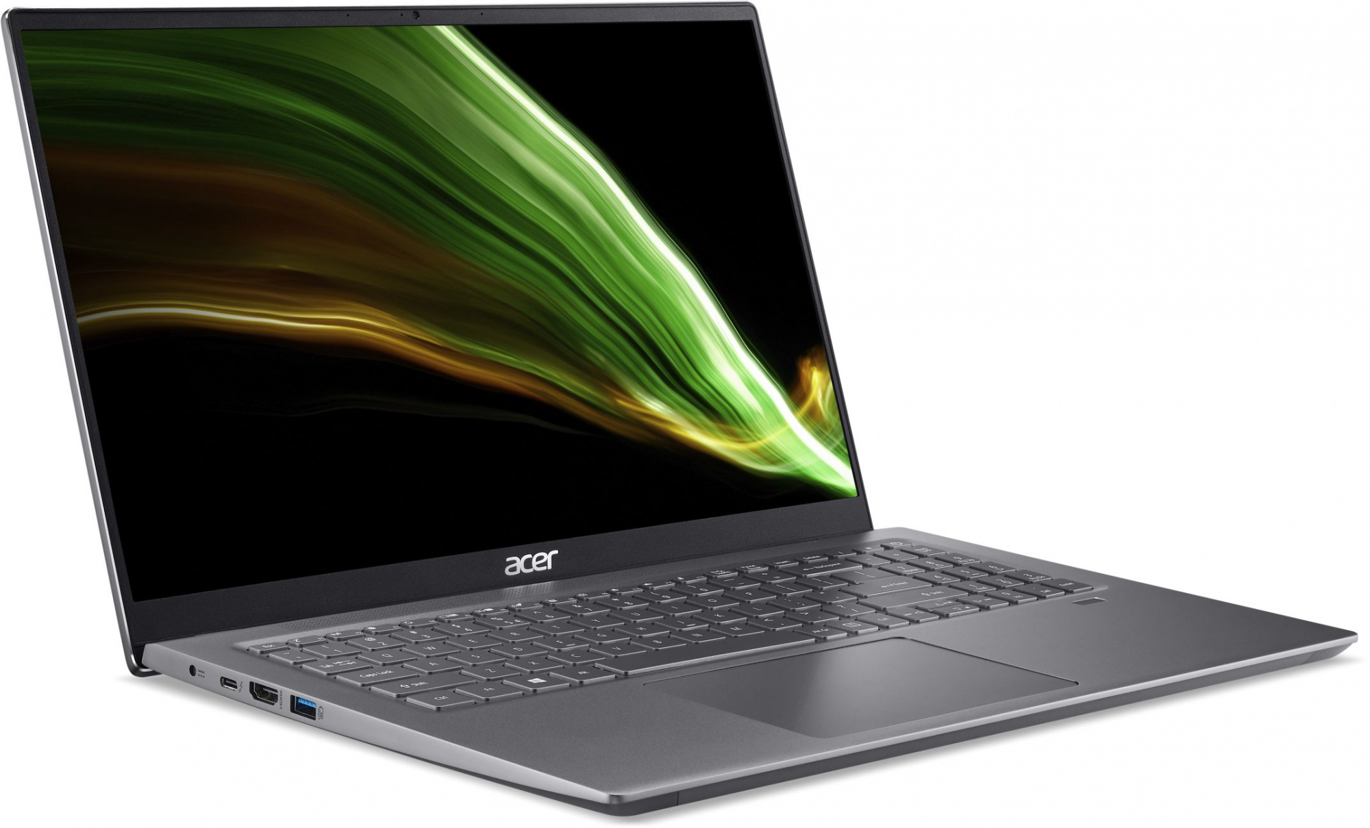 Ноутбук Acer Swift X SFX16-51G-51QA Core i5 11320H 8Gb SSD512Gb NVIDIA GeForce RTX 3050 4Gb 16" IPS FHD (1920x1080) Eshell grey WiFi BT Cam (NX.AYKER.004) — фото 2