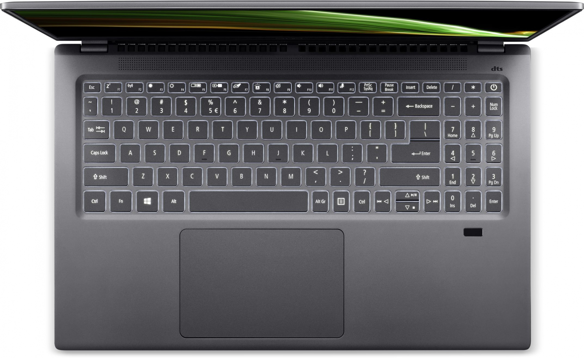 Ноутбук Acer Swift X SFX16-51G-51QA Core i5 11320H 8Gb SSD512Gb NVIDIA GeForce RTX 3050 4Gb 16" IPS FHD (1920x1080) Eshell grey WiFi BT Cam (NX.AYKER.004) — фото 4