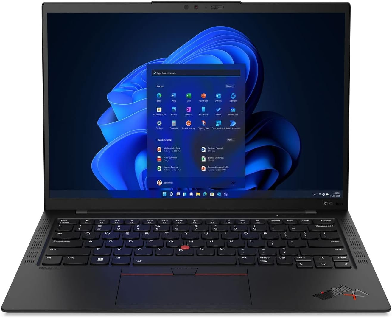 Ноутбук Lenovo ThinkPad X1 Carbon G10 Core i5 1240P 16Gb SSD512Gb Intel Iris Xe graphics 14" IPS 2.2K (2240x1400) Windows 11 Professional 64 black WiFi BT Cam (21CCSBJQ00)