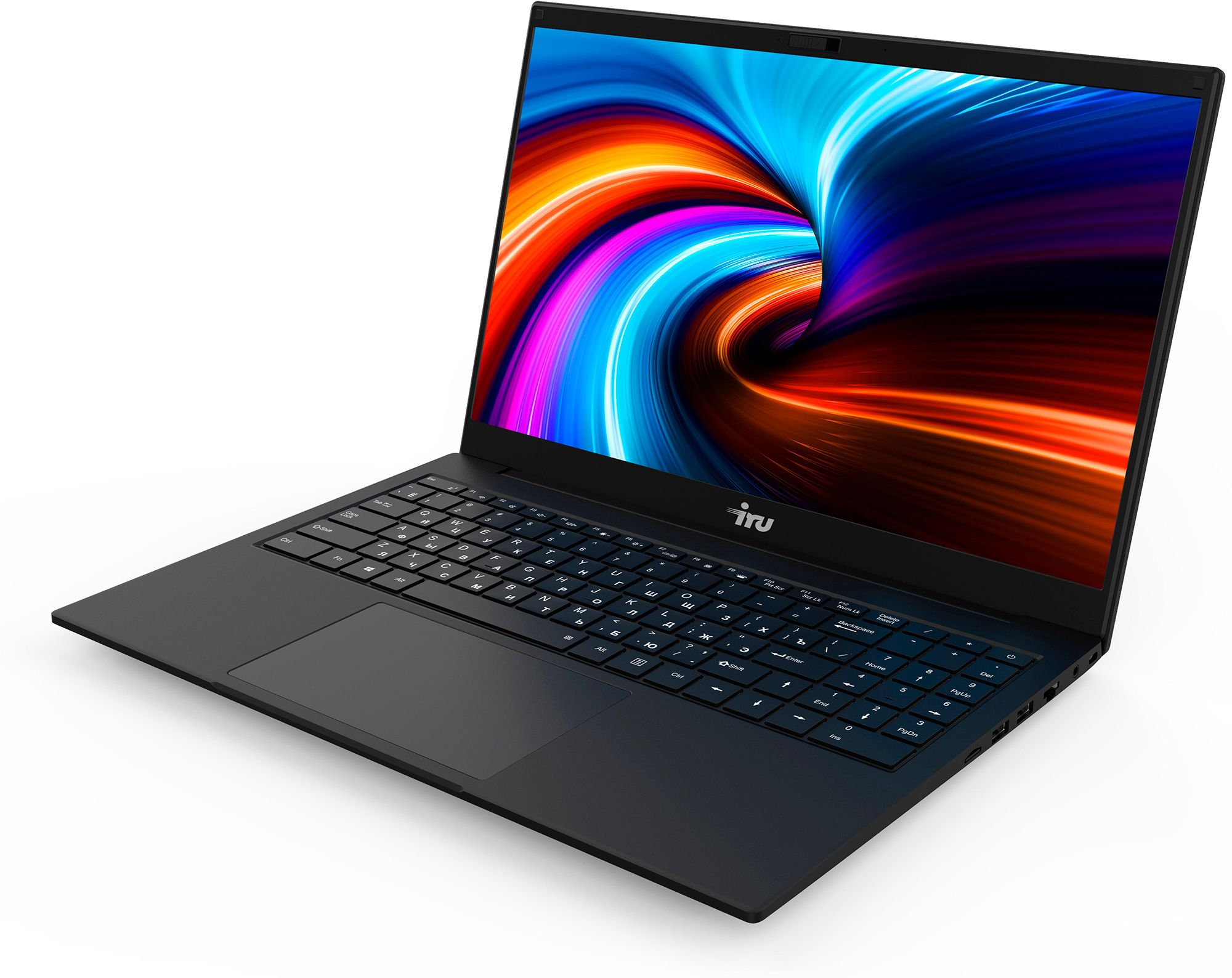 Ноутбук IRU Калибр 15TLI Core i5 1135G7 8Gb SSD512Gb Intel Iris Xe graphics 15.6" IPS FHD (1920x1080) Free DOS black WiFi BT Cam 7200mAh — фото 2