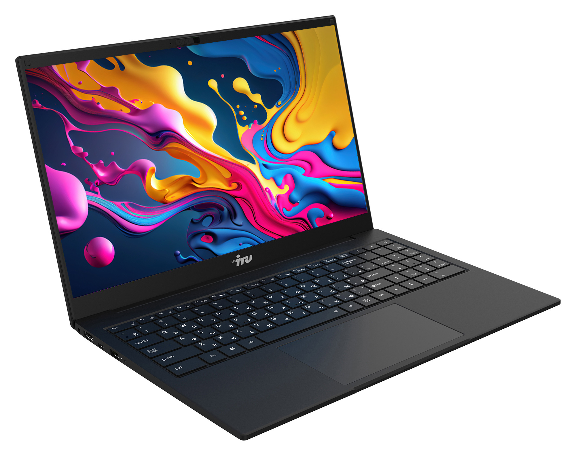 Ноутбук IRU Калибр 15ЕС5 Core i5 1135G7 8Gb SSD512Gb Intel Iris Xe 15.6" IPS FHD (1920x1080) Free DOS black WiFi BT Cam 7200mAh