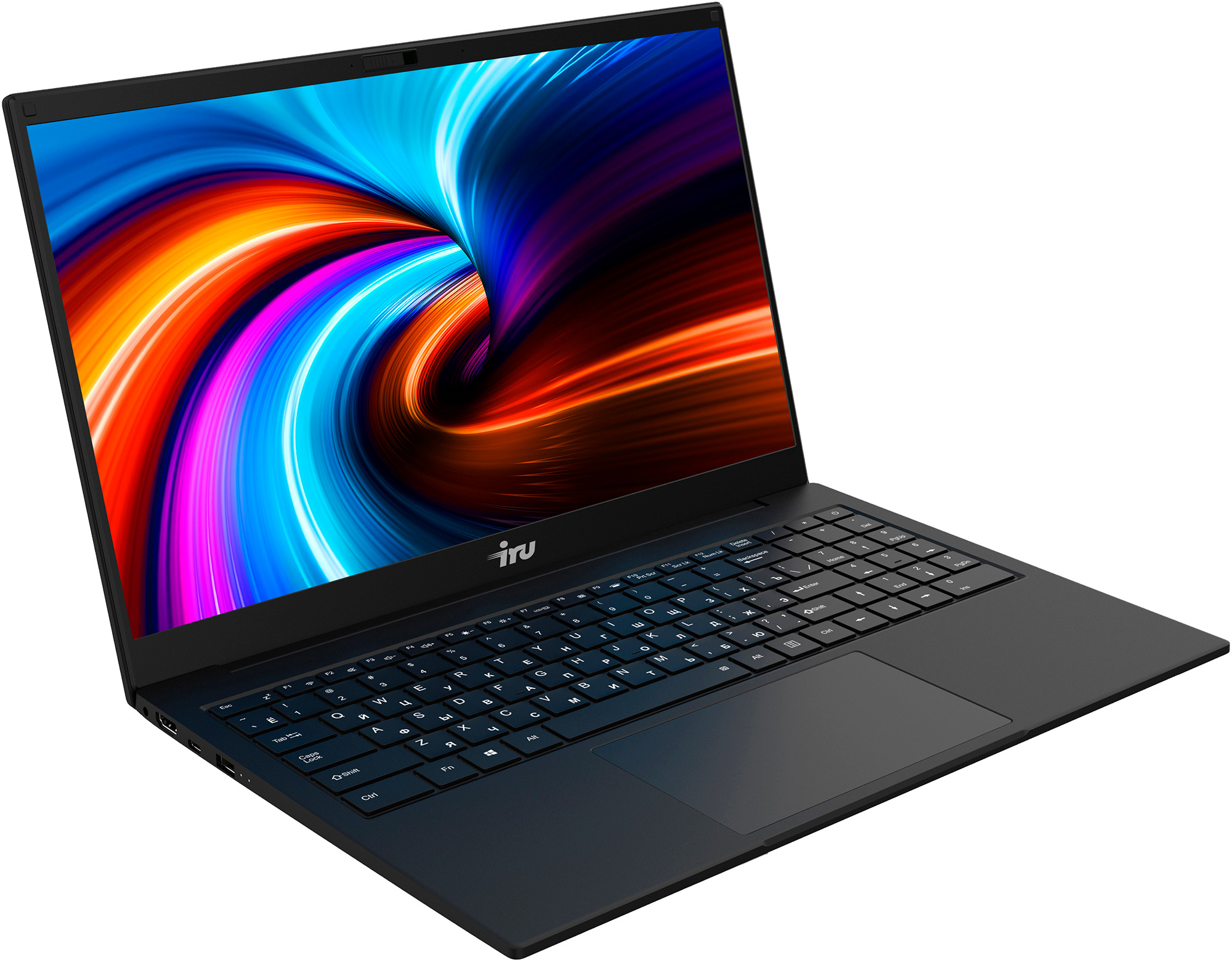 Ноутбук IRU Калибр 15TLI Core i3 1115G4 8Gb SSD256Gb Intel Iris Xe 15.6" IPS FHD (1920x1080) Windows 11 trial (для ознакомления) black WiFi BT Cam 7200mAh (1906743)