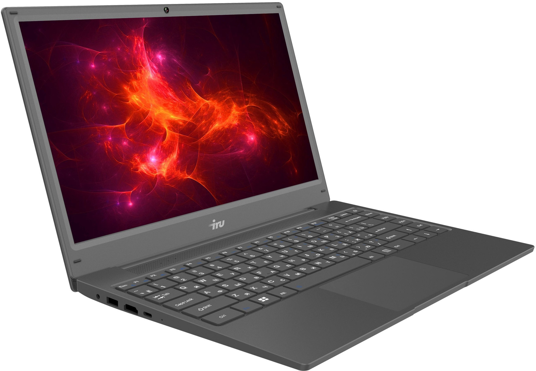 Ноутбук IRU Калибр 14TLH Core i3 1115G4 8Gb SSD1Tb Intel Iris Xe 14.1" IPS FHD (1920x1080) Free DOS grey WiFi BT Cam 4500mAh (1912669)