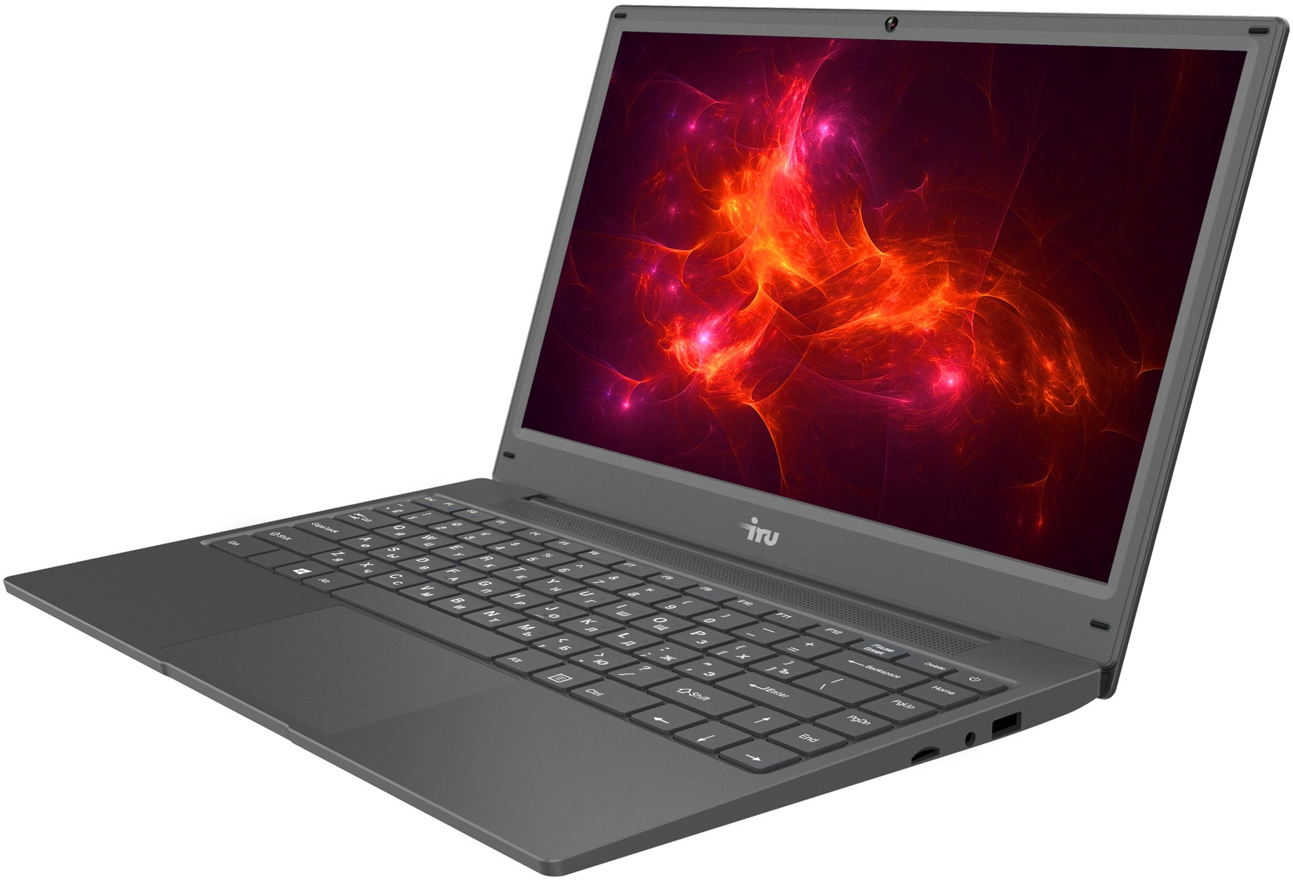 Ноутбук IRU Калибр 14TLH Core i3 1115G4 8Gb SSD1Tb Intel Iris Xe 14.1" IPS FHD (1920x1080) Free DOS grey WiFi BT Cam 4500mAh (1912669) — фото 2